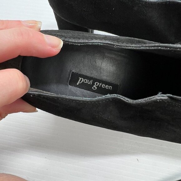 Paul Green Women's Black Suede Paul Stacia Pointed Toe Pump Heels Size 8 - Picture 13 of 13